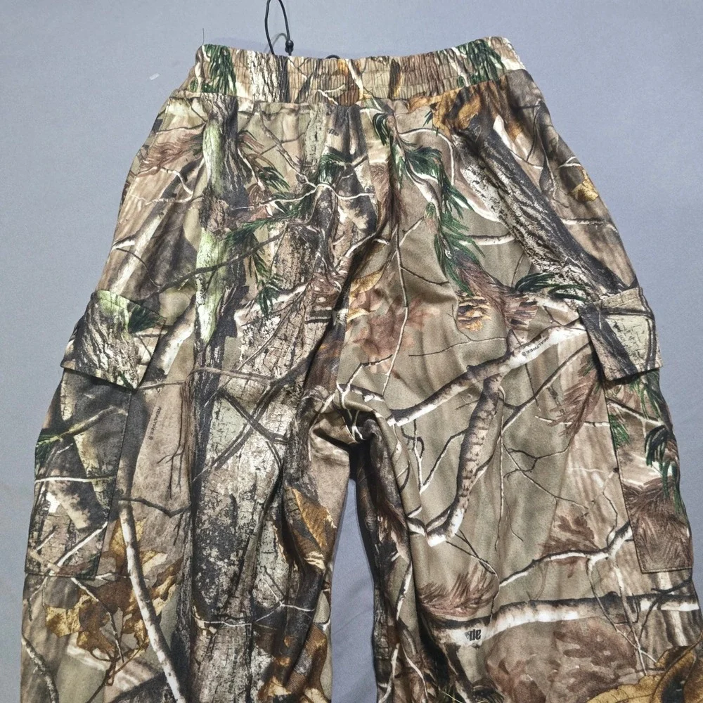 Onyx Outdoor Cargo Pants Mens Large Camo Realtree AP Mesh Lined Zipper Leg